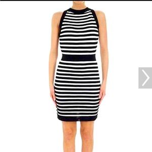 Balmain striped body-con dress size 36. Guaranteed authentic.